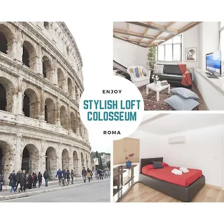 Stylish Loft - Colosseum 4 Min Walk -3 Beds -sleeps Up To 6 People Apartment Rome