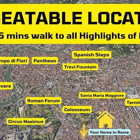 Stylish Loft - Colosseum 4 Min Walk -3 Beds -sleeps Up To 6 People Apartment *