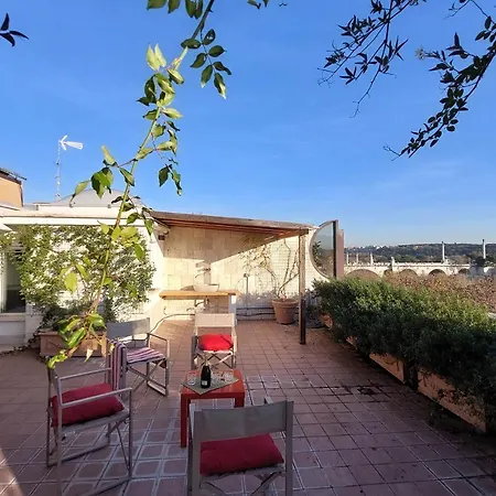 Beautiful Loft In Ponte Milvio With Terrace Apartmán *