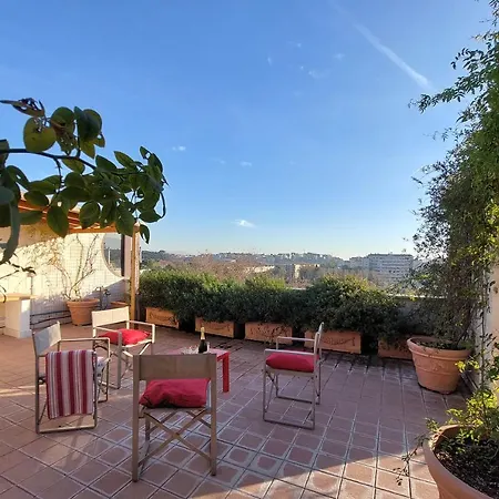Beautiful Loft In Ponte Milvio With Terrace Apartmán