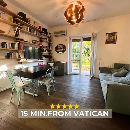 15 Min From The Vatican Wi-fi And Garden Appartamento Roma