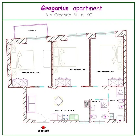 Apartment Domus Francisca Via Gregorio VII Nr 90 Rom
