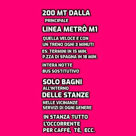 Bed & Breakfast Near Metro' Line - Only Wc In The 15 Minutes To Termini Station 20 To Spagna Square - In The Night Bus