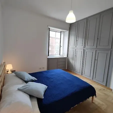 White & Wood House In * Rome