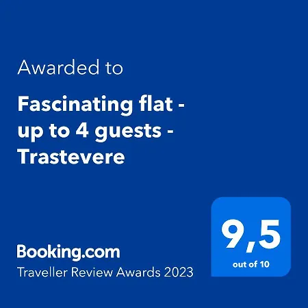 Fascinating Flat - Up To 4 Guests - Trastevere Apartment