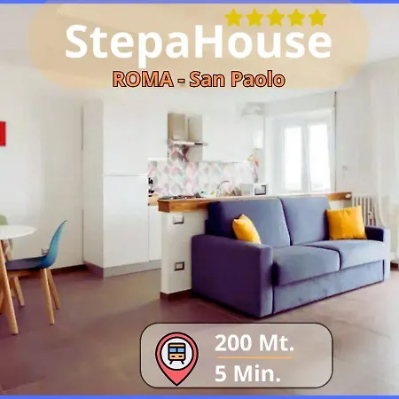 Stepahouse Zona San Paolo Elegante Bilocale A 2 Minuti Dalla Metro B Rome