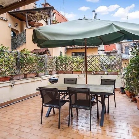 Apartment L'arte Dei Sogni With Terrace- Trastevere District