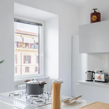 Apartment Trastevere Modern 4br 4baths, Wifi, Ac, Custom Kitchen, Living